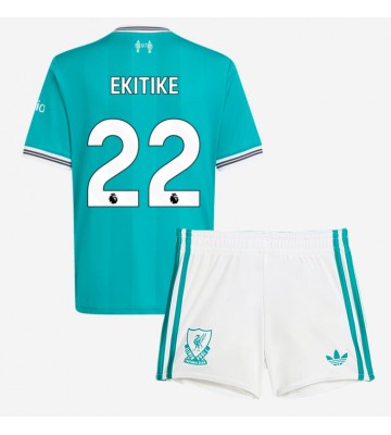 Liverpool Hugo Ekitike #22 Tredjetrøje Børn 2025-26 Kortærmet (+ Korte bukser)